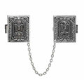 Silver-Plated Torah Scroll Tallit Clips