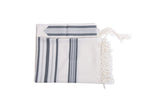 Blue Wool Tallit Luxurious Weave - Hallel Design