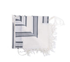 Blue Wool Tallit Luxurious Weave - Hallel Design
