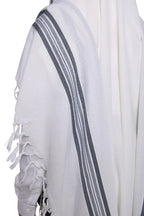 Blue Wool Tallit Luxurious Weave - Hallel Design