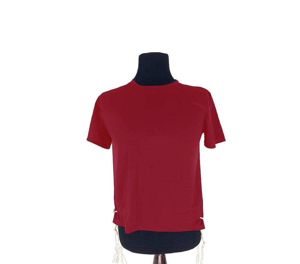 Sports T-Shirt Tzitzit – Moisture-Wicking Performance Fabric – Red