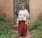 Embroidered Raw Silk Tallit - Tree Of Life Colorful
