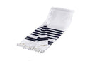 Classic Wool Tallit – Traditional Blue Stripes