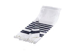 Classic Wool Tallit – Traditional Blue Stripes