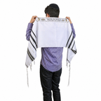 Talitnia Acrylic Tallit – Traditional Black & Gold Stripes