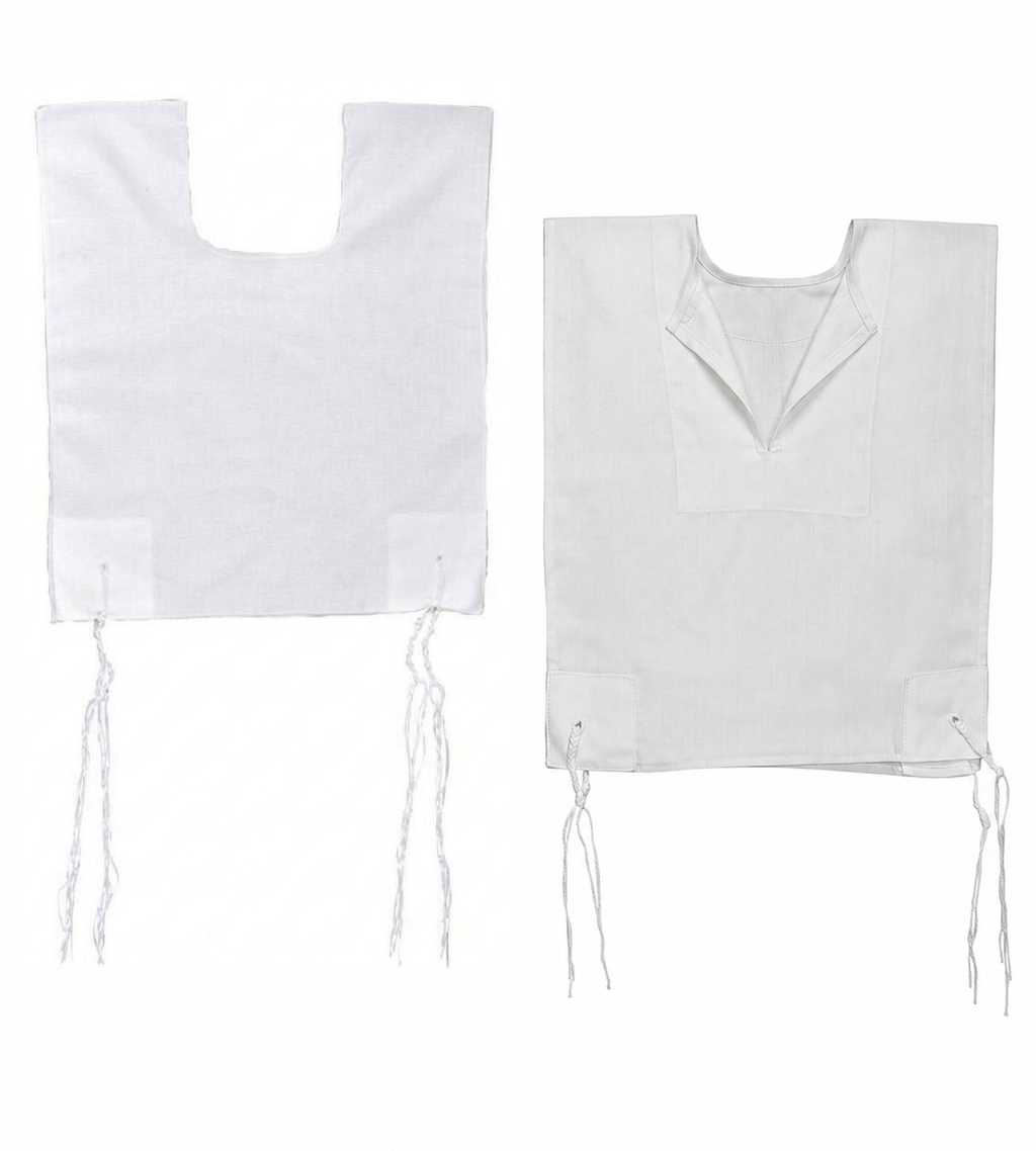 Adult Cotton Tallit Katan – Lightweight & Easy Care – Kosher Certified