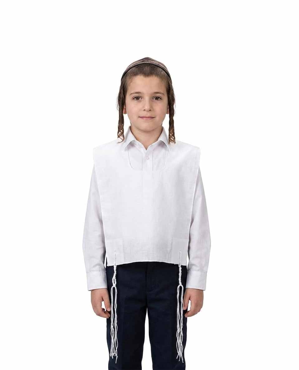 Children's Cotton Tallit Katan – Lightweight & Easy Care – Kosher Certified