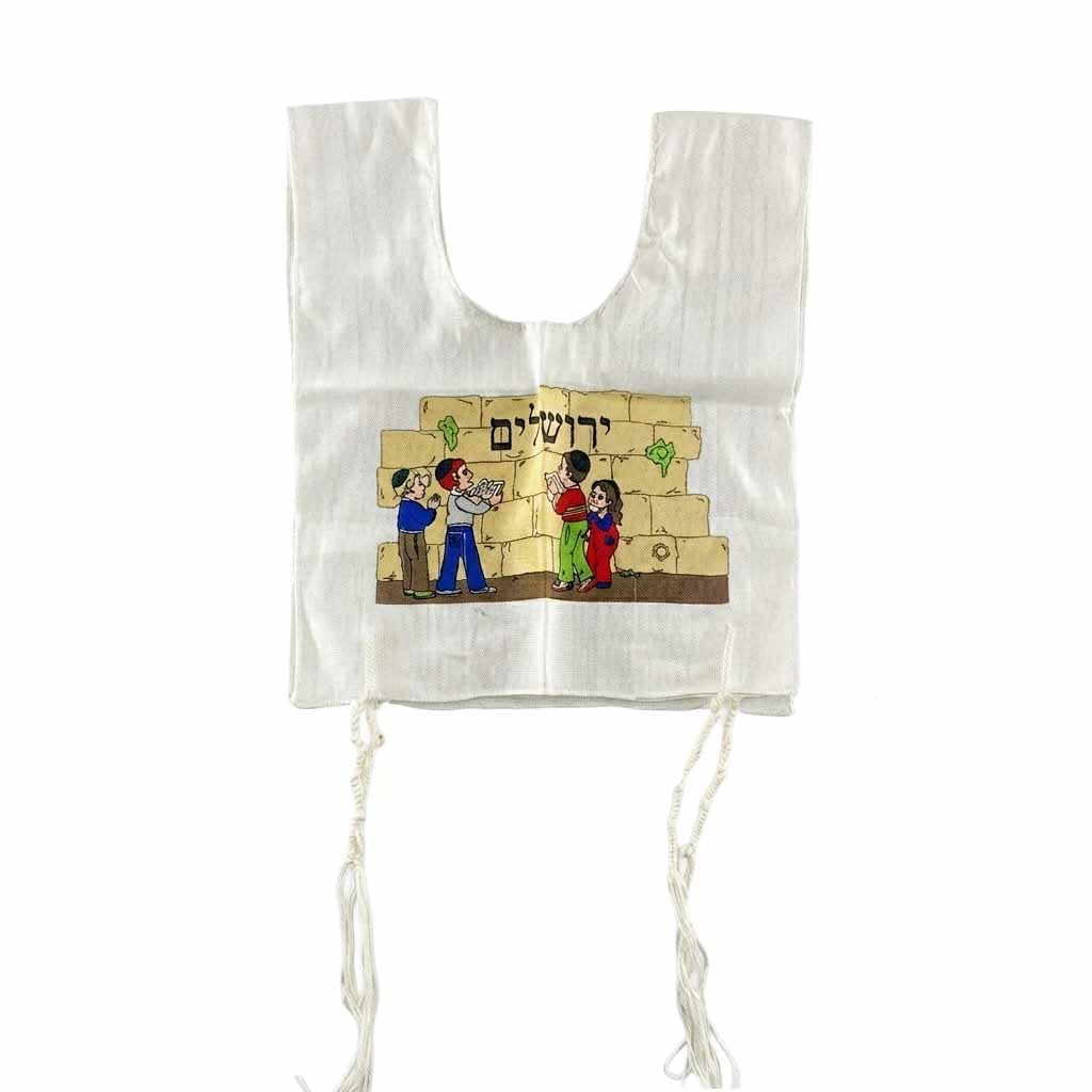 Children’s Jerusalem Tallit Katan – 5 Pack – Jerusalem Design