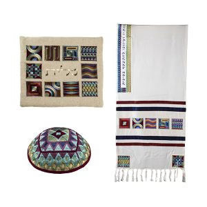 Yair Emanuel Menorah &amp; Star of David Tallit Set – Multiple Color (Copy)