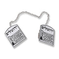 Nickel Jerusalem Wall Tallit Clips – Yerushalayim Design