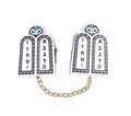 Nickel-Plated Luchot (Ten Commandments) Tallit Clips