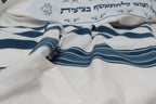 Cotton Tallit – Blue Stripes – Machine Washable – Multiple Sizes