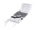 Elite Edition Wool Tallit – Traditional Black Stripes – Non-Slip