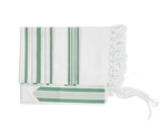 Green Wool Tallit Luxurious Weave - Hallel Design