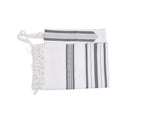 Grey Wool Tallit Luxurious Weave - Hallel Design