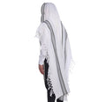 Grey Wool Tallit Luxurious Weave - Hallel Design