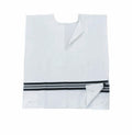 Classic Wool Tallit Katan – Traditional Black Stripes – No Tzitzit