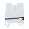 Classic Wool Tallit Katan – Traditional Black Stripes – Kosher Certified